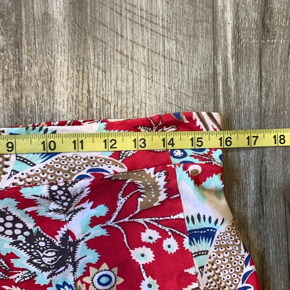 Bohemian Red Paisley Maxi Skirt Measures 16 Flat Sz (12) Missing Size Tag - Picture 3 of 8